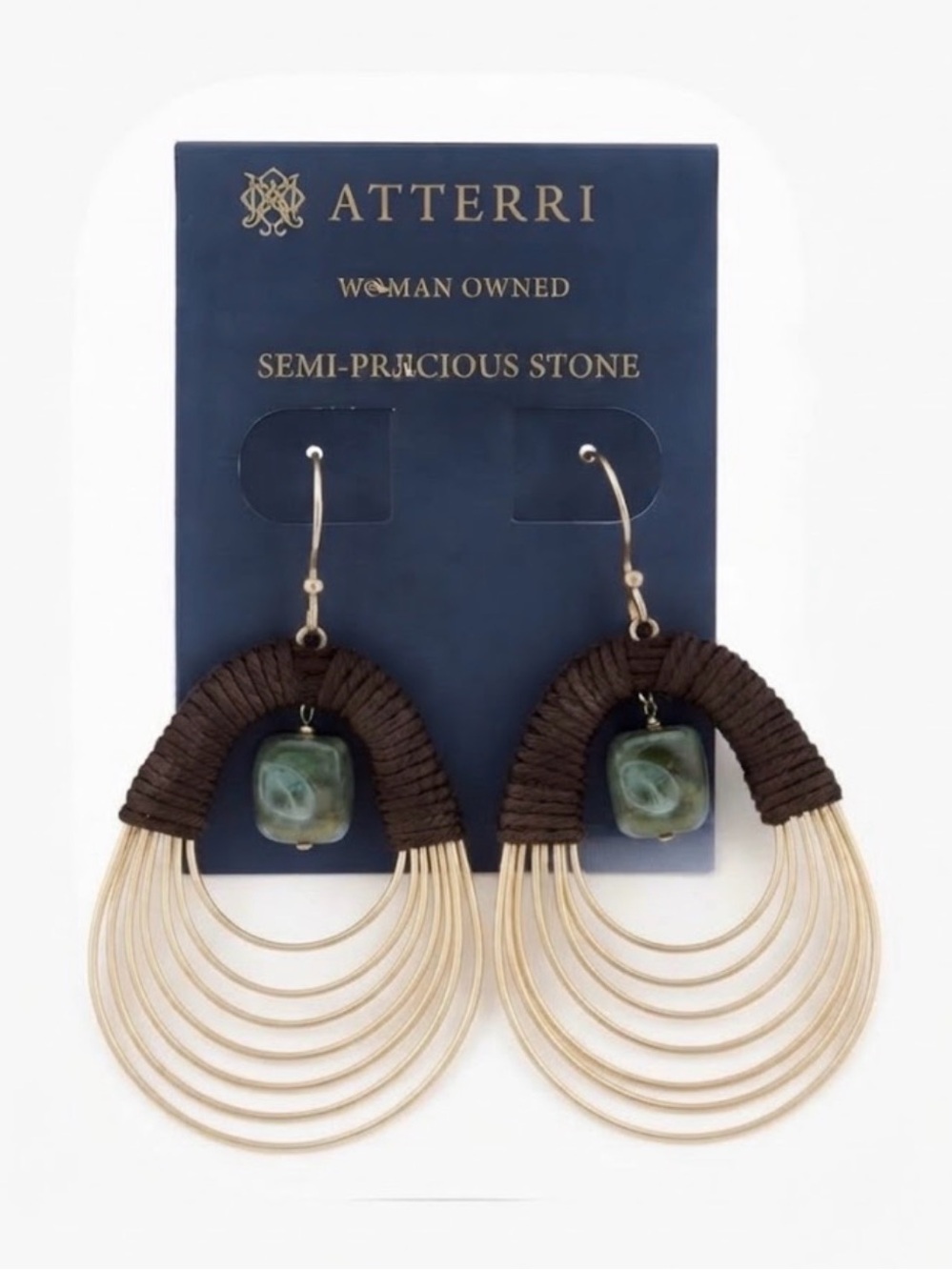 NWT ⚜️🤎⚜️ ATTERRI Semi Preci
Dangle Earrings